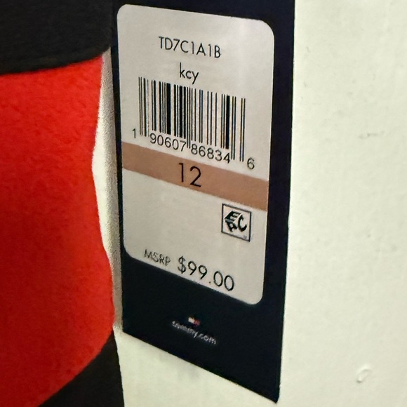 Tommy Hilfiger Women's Colorblock Dress - Black, Red, and Tan - Picture 4 of 7